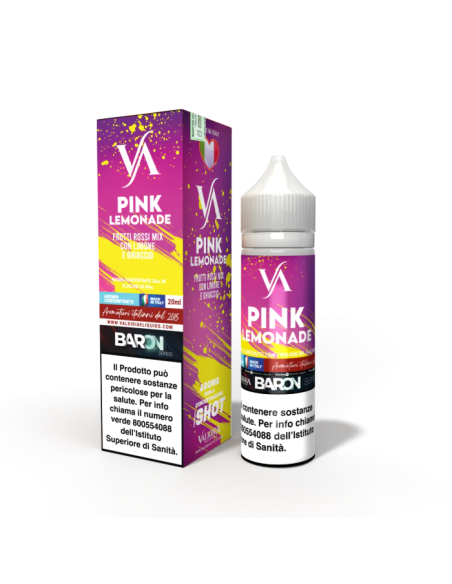Pink Lemonade Aroma Shot 20ml 0mg Frutti Rossi Limone e Ghiaccio - Valkiria (CON TASSELLO)