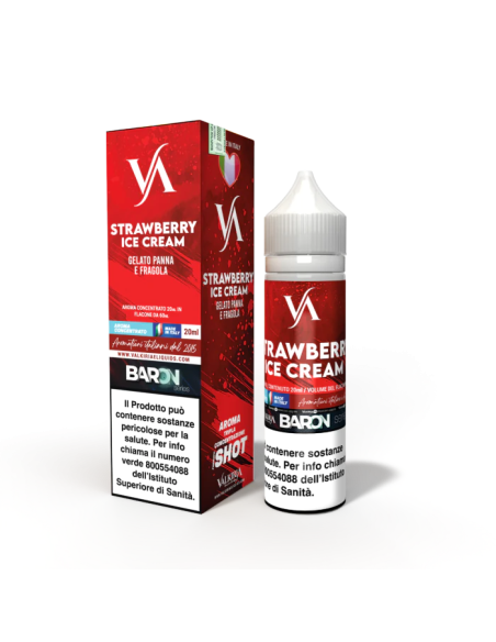 Strawberry Ice Cream Aroma Shot 20ml 0mg Gelato Fragola Panna e Ghiaccio - Valkiria (CON TASSELLO)