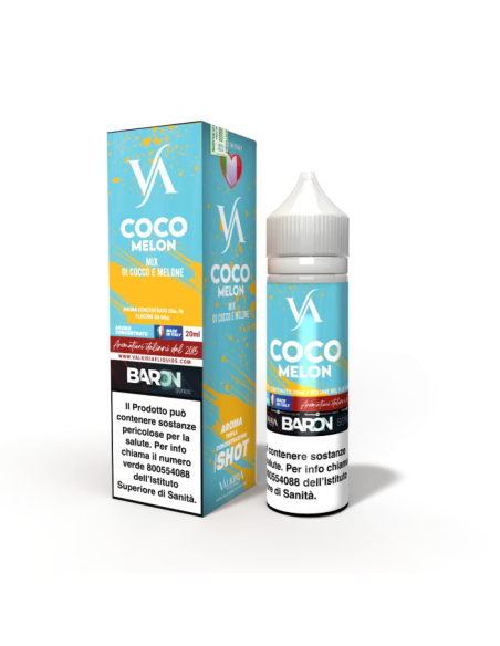 Coco Melon Aroma Shot 20ml 0mg Cocco  Melone e Ghiaccio - Valkiria (CON TASSELLO)