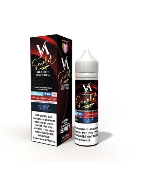Scarlet Play Aroma Shot 20ml 0mg Frutti Rossi Menta e Anice - Valkiria (CON TASSELLO)