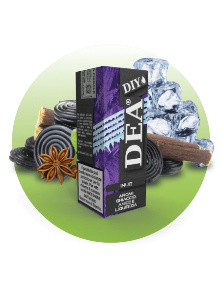 17 Inuit Note Fredde di Anice e Liquirizia DIY Aroma Concentrato 10ml Anice Liquirizia e Ghiaccio - DEA (CON TASSELLO)