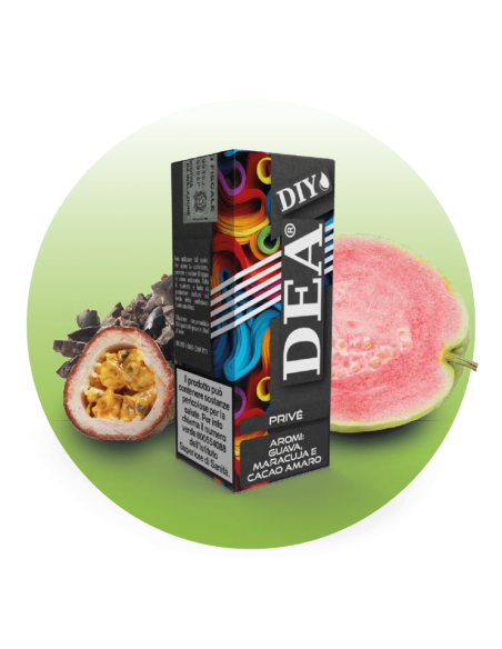 Privè DIY Aroma Concentrato 10ml Guava Maracuja e Cacao Amaro - DEA (CON TASSELLO)
