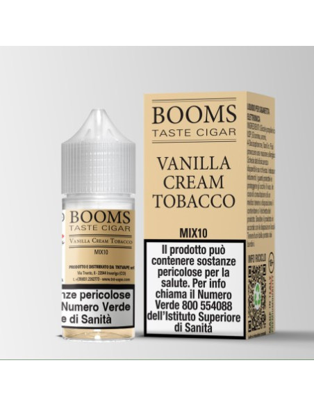 Booms Vanilla Cream Tobacco  Mini Shot Aroma 10+10 Tabacco da Sigaro e Vaniglia  - TNT Vape (CON TASSELLO)