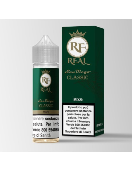 Real San Diego Aroma Shot 20ml 0mg Tabacco Cinereo Note Erbacee - TNT Vape (CON TASSELLO)