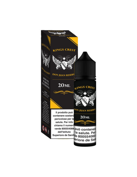 Don Juan Reserve Aroma shot  20ml 0mg Noci Pecan Cioccolato Graham Cracker Vaniglia e Cocco - Kings Crest (CON TASSELLO)